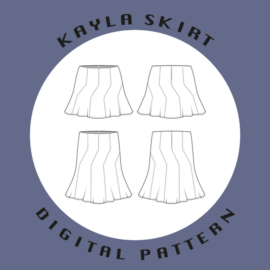 Kayla Skirt | Size UK4-22 US0-18 | PDF SEWING PATTERN