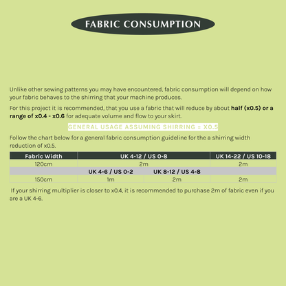 Gaia Shirred Dress (Woven) | Size UK4-22 US0-18 | PDF SEWING PATTERN