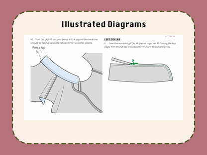 Jun Top | Size UK4-20 US0-16 | PDF SEWING PATTERN