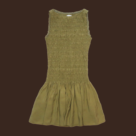 GAIA SHIRRED DRESS