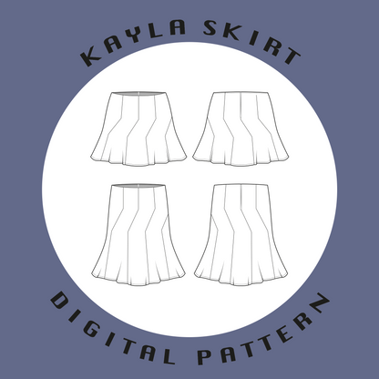 Kayla Skirt | Size UK4-22 US0-18 | PDF SEWING PATTERN