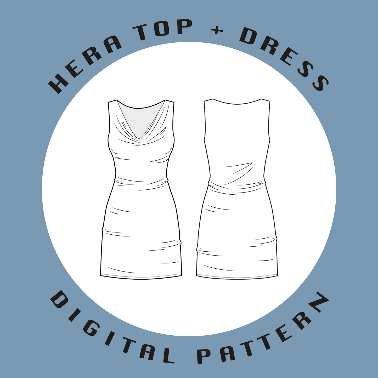 Hera Top and Dress (Stretch) | Size UK4-24 US0-20 | PDF SEWING PATTERN (Video)