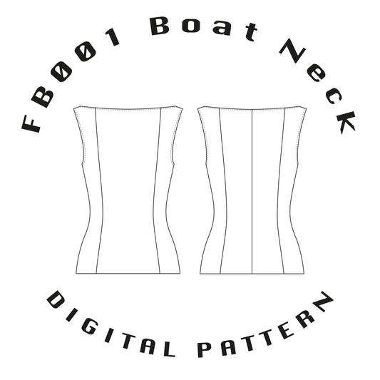 FB001 Boat Neck Bodice - PDF SEWING PATTERN