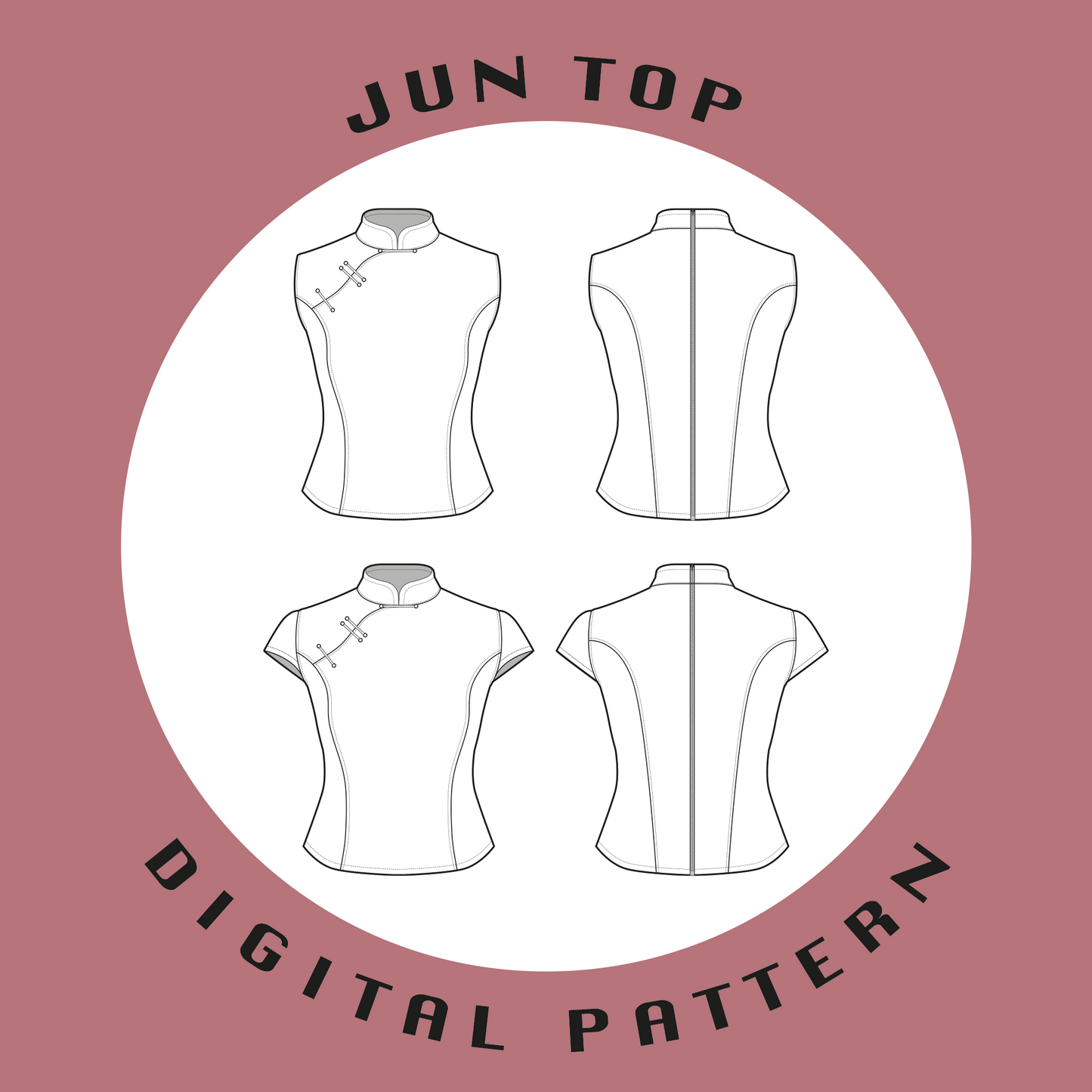 Jun Top | Size UK4-20 US0-16 | PDF SEWING PATTERN