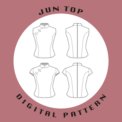 Jun Top | Size UK4-20 US0-16 | PDF SEWING PATTERN