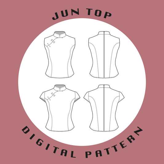 Jun Top | Size UK4-20 US0-16 | PDF SEWING PATTERN