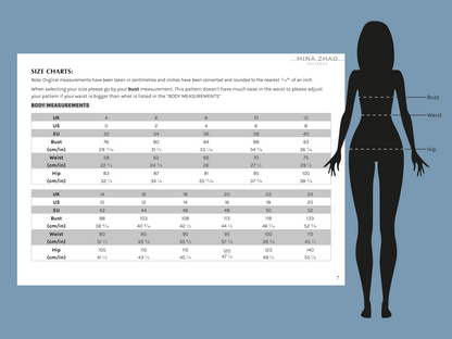 Hera Top and Dress (Stretch) | Size UK4-24 US0-20 | PDF SEWING PATTERN (Video)