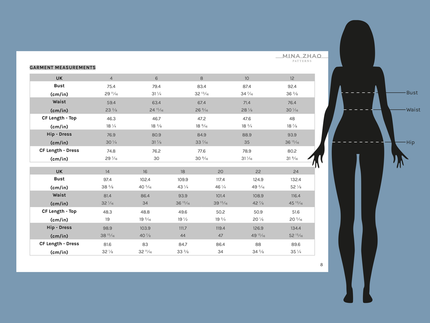 Hera Top and Dress (Stretch) | Size UK4-24 US0-20 | PDF SEWING PATTERN