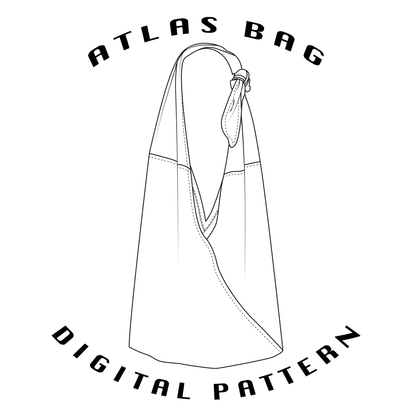 Atlas Knot Bag - PDF SEWING PATTERN (Video tutorial)